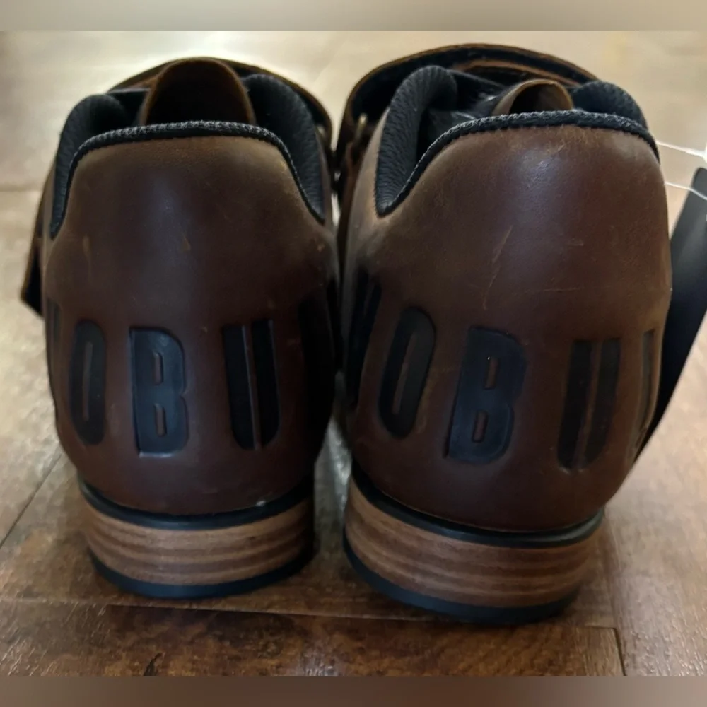 NOBULL lifter shoes NWT NEW black brown coffee leather sz 5 woman 3.5 3 1/2 men
